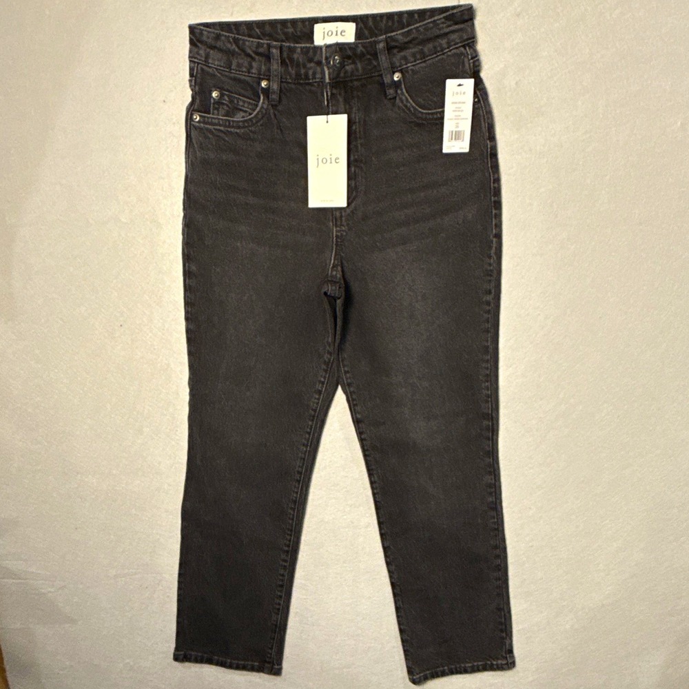 Joie Studio TRS ANK High Rise Straight Jeans Women's Dark Wash Stretch Denim 25